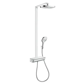 hansgrohe Raindance Select E Showerpipe 27283000 9 l/min, 2jet, mit Ablage, chrom
