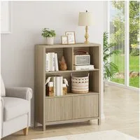 en.casa Highboard, »Lukkodso« mit 2 Türen,5 Fächern 103x80x28 cm Eicheoptik