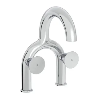 VitrA Liquid Zweigriff-Waschtischarmatur 2-Loch-Montage Höhe 31 cm Chrom,A42747 A42747