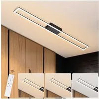 ZMH LED Deckenleuchte Whonzimmer 108cm Kristall Rechteckig Modern Dimmbar Deckenlampe 40W, dimmbar, LED fest integriert, warmweiß-kaltweiß, LED fest integriert