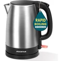 Aigostar Wasserkocher Wasserkocher Edelstahl 1,7 L, 2200W, Abschaltautomatik, Wasserkocher Edelstahl 1,7 L, 2200W, Abschaltautomatik