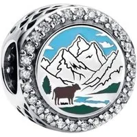 Pandora Charm-Einhänger 792016CZ_E077, Berge, Kuh, Zirkonia