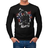 Neverless Longsleeve Herren Longsleeve The North Wikinger Berserker Norwegen Valhalla Odin Ragnar Langarm-Shirt Fashion Streetstyle Neverless® mit Print