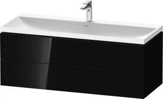 Duravit L-Cube c-shaped Set wandhängend Schwarz Hochglanz 1200x480x480 mm - LC6953O40400000 LC6953O40400000