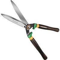 GRÜNTEK Heckenschere Gartenschere Panther 540 mm, Strauchschere, Wellenschliff, hochwertige, Stahlklingen, ergonomische Eschenholzgriffe Klinge 230mm Länge