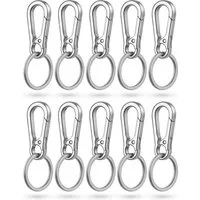WEBBOMB Karabiner Schlüsselkarabiner robust 10 Schlüsselringe keychain Schlüsselanhänger