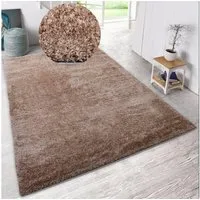 my home Hochflor-Teppich Malin, rechteckig, Höhe: 43 mm, Shaggy in Uni-Farben, einfarbig, leicht glänzend, besonders weich