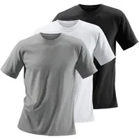 H.I.S T-Shirt, Unterziehshirt (3er-Pack) unifarben, Rundhalsausschnitt, aus Baumwolle