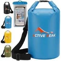 Active Peak Drybag Wasserdichte Tasche & Packsack (inkl. Wasserdichter Smartphone Hülle, 2-tlg), Waterproof Bag Seesackfür SUP, Kajak, Strand, Wassersport, Outdoor uvm