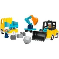 LEGO® DUPLO 10475 Baufahrzeuge – 3-in-1-Set Spielbausteine, (Set, 22 St., Set)
