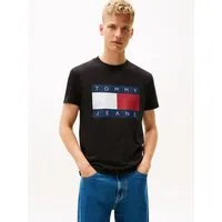 Tommy Jeans T-Shirt Rundhalsausschnitt, Regular Fit, Logo-Druck