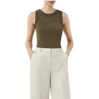 comma Rundhalsshirt mit Strick Details
