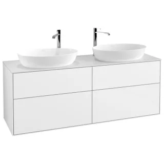 Villeroy und Boch Finion Waschtischunterschrank G96100GF 160x60,3cm, Emotion, Abdeckplatte white matt, Glossy white lacquer