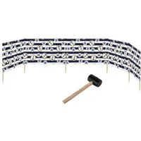 Garronda Windschutz Strand Sichtschutz 6m lang mit Gummihammer Garten Meer GAEX001