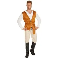 dressforfun Kostüm Herrenkostüm Bauer aus dem Mittelalter, Langarm-Shirt, Weste und bequeme Hose