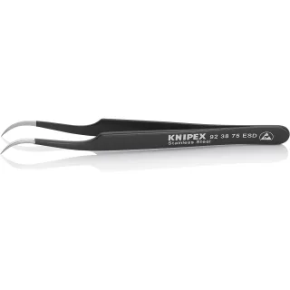 KNIPEX Universalpinzette ESD 118 mm Glatt - 923875ESD