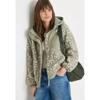CECIL Fleecejacke mit Animal-Muster und Kapuze