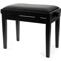 FAME Klavierbank (PB-40C BK Klavierbank Matt Schwarz Höhenverstellbar Echtleder Bezug Gummifüße 53cm Breite 31cm Tiefe 9kg Gewicht Perfekte Ergänzung für Ihr Piano, Sitzbänke, Klavierbänke), Klavierbank, Echtleder Klavierbank, Höhenverstellbare Klavi