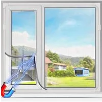 wohnTRAUM24 Insektenschutz-Fensterrahmen DIY Insektenschutz Magnetfenster,130 x 150 cm Waschbares Schwarz Netz, Kein Stanzen erforderlich, Scherbarer Fliegengitter für Fenster