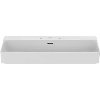 Ideal Standard Conca Waschtisch T379801 mit 3 Hahnlöchern und Überlauf, 1000 x 450 x 165 mm, weiß