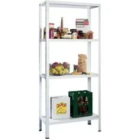 SCHULTE Regalwelt Steckregal mit 4 PowerMAX Fachböden, 65 kg Tragkraft, 180x60x40 cm (HxBxT)