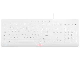 CHERRY Tastatur Stream Protect weiß