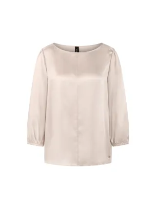 Marc Cain Additions - Feminine Bluse in reiner Seide magnolia - Gr. - 40