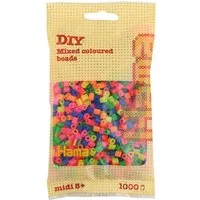 Hama Bügelperlen Hama Bügelperlen – Neon Mischung, Midi 5 mm (1000 Stk)