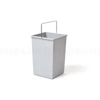 Hailo Einbaumülleimer Hailo Inneneimer 1080979 hellgrau 15 L 230 x 220 x 350 mm mit Henkel, hellgraue eckige Form mit Henkel