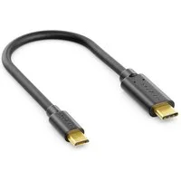deleyCON deleyCON 0,15m USB C Kabel Datenkabel Ladekabel USB 2.0 micro USB zu USB-Adapter