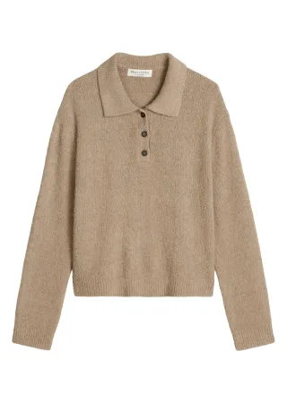Marc OPolo Casual - Strick-Polopullover braun - Gr. - S