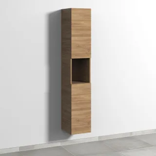 Sanipa 3way Hochschrank mit 2 Türen und 1 offenem Fach, Eiche-Kansas SM11359