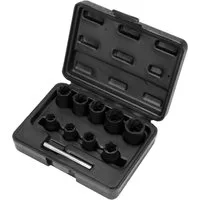 Yato Bit-Schraubendreher Set estrattori per viti da 3/8" 10 pezzi, (Schraubenausdreher-Set 3/8" 10-tlg., Schraubenausdreher-Set 3/8" 10-tlg)