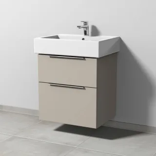 Sanipa 3way Waschtischunterbau zu Duravit Vero Waschtisch mit 2 Auszügen, Kaschmir-Matt UP7161U
