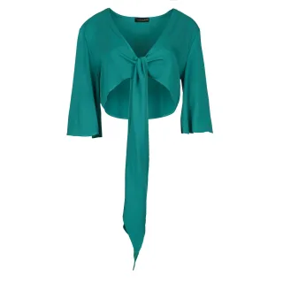 Grünes Bolero-Top