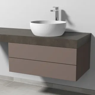 Sanipa Waschtischunterbau mit Auszügen 2morrow (P3307) 340x800x520 Taupe-Matt, P33071T P33071T