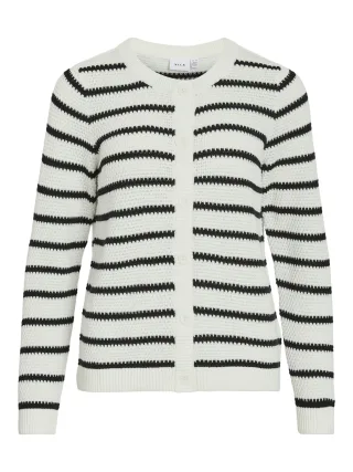 VILA - VIDALO O-NECK L/S KNIT CARDIGAN - NOOS White Alyssum - Gr. - M