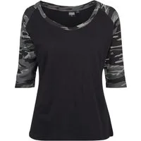 URBAN CLASSICS Kurzarmshirt Urban Classics Damen Ladies 3/4 Contrast Raglan Tee (1-tlg)