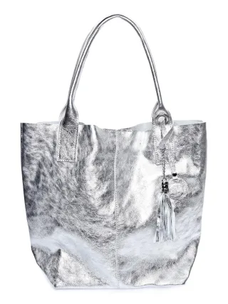 Roberta M Silber Rindsledertasche