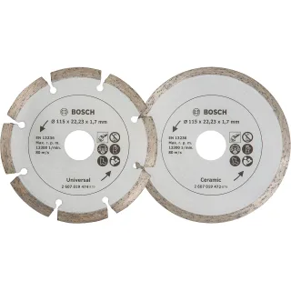 Bosch Diamanttrennscheibe für Fliesen und Baumaterial, 2er-Pack - 2607019478
