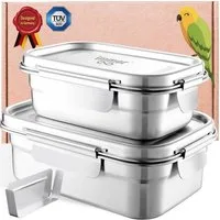 immer Lunchbox Edelstahl Brotdosen-Set "SafeLock", Edelstahl