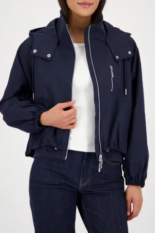 monari - Jacke mit Kapuze marine - Gr. - 40