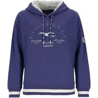 Wattlöper Kapuzenpullover 80872 Damen Sweathoody Hoodie-Pullover Front-Grafik-Stick Möwen & Meer Kapuze innen abgesetzt, Zweifarbige Kordeln, Farbliche Akzente