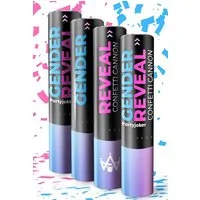 Praknu Konfetti Gender Reveal Konfetti Kanone - 2 Rosa & 2 Blau - Biologisch, Biologisch Abbaubares FSC Konfetti, Einfach & Sicher zu Bedienen