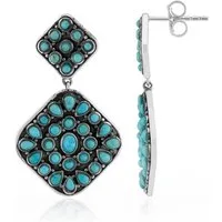 Cavill Ohrring-Set Cavill Statement Ohrringe aus 925er Silber mit 3,43 ct blauen Türkisen (2-tlg)