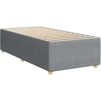 vidaXL Bett Bettgestell ohne Matratze Hellgrau 80x200 cm Stoff