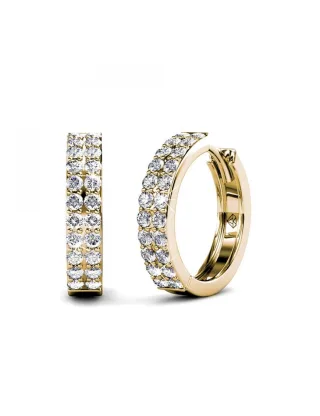 Glamour-Ohrringe - Gold und Kristall