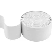 maDDma Gummiband 5m Gummiband 50 mm Gummilitze elastisches Band Bekleidungsgummi, weiß