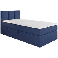 A&J MöbelLand GmbH Boxspringbett Einzelbett NASI mit Bettkasten, Topper und gepolstertem Kopfteil. (Boxspringbett mit Bettkasten und gepolstertem Kopfteil. Inclusive Topper !, TOP ANGEBOT), Länge 208 cm Höhe 106 cm