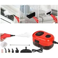 QUBEBU Handdampfreiniger 2500W Tragbarer Dampfreiniger Multifunktionaler Handdampfreiniger, 2500,00 W, mit 6 Geschwindigkeiten einstellbar und 3 Arten von Bürstenköpfen.